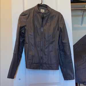 Gray Leather Jacket
